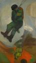 Le Parachutiste, huile sur toile, 200 x 120 cm, 1954.