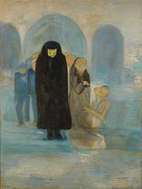 L'Enterrement, huile sur toile, 240 x 180 cm, 1950.