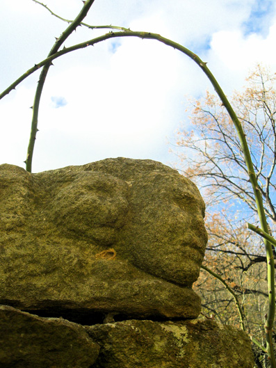 Odile Rivière, "Têtes", granit, 2001