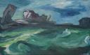 La haute mer, huile sur toile, 74,5cm x 116,5cm, 1957.