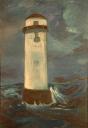 La sirène de brume, huile sur toile, 2m x 1,30, 1957.