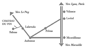 Plan d’accès au Château du Pin