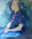 “Portrait d’Elie de profil”, huile sur carton, 108 cm x 87 cm, 1962.