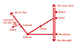 Plan d’accès au Château du Pin