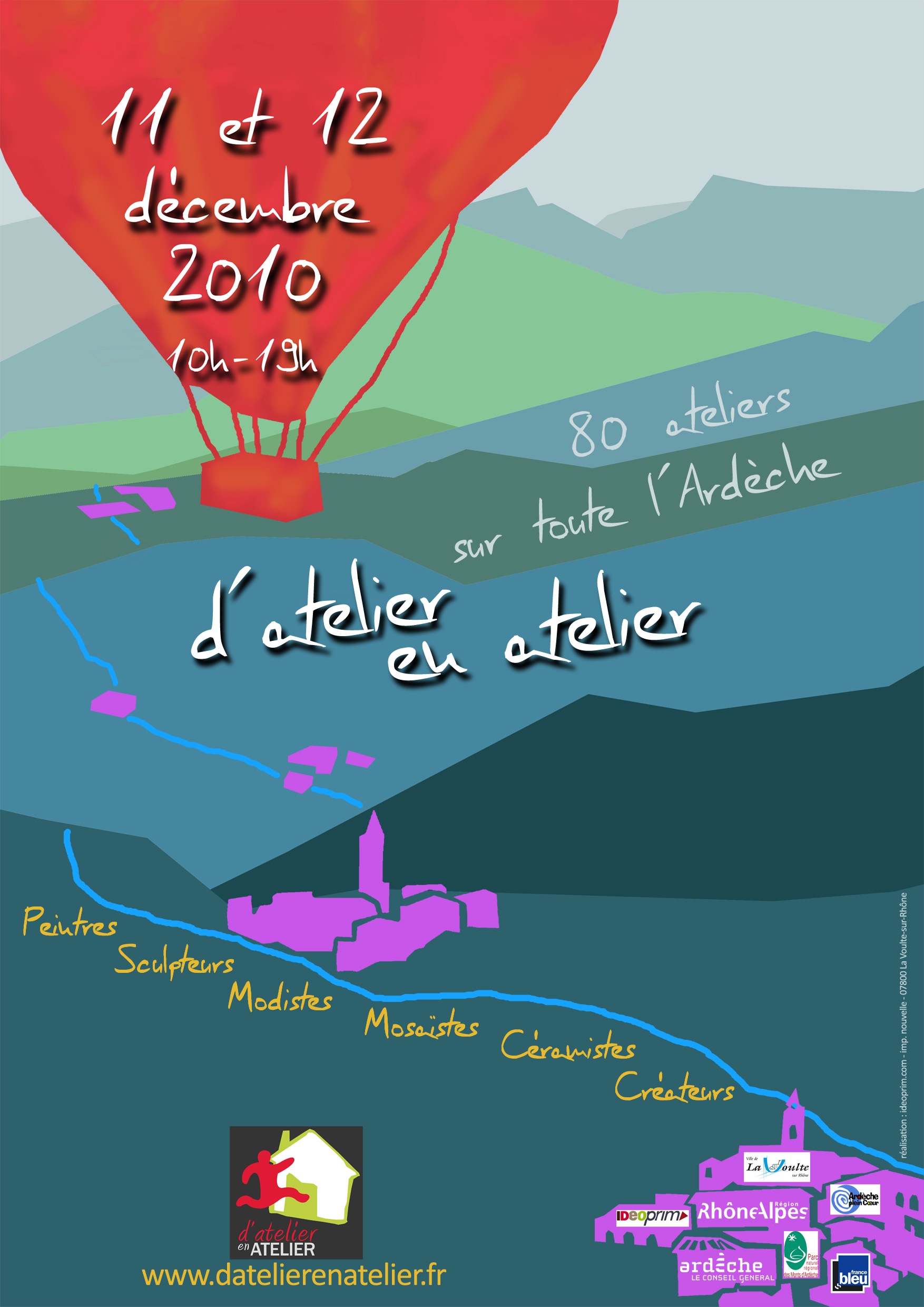 Affiche “D’atelier en atelier” hiver 2010