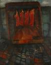 Colette Bonzo, “Le camion de viande”, 1954, huile sur toile, 166 x 134 cm